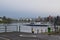 Mertert, Luxembourg - 11 30 2023: Mosel ferry during light flood