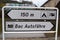 Mertert, Luxembourg - 11 30 2023: Signs towards the camping site and the ferry