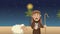 mery christmas animation with saint joseph and lamb
