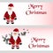 Mery christmas with cartoon Santa Claus greeting cards eps10