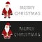 Mery christmas with cartoon Santa Claus greeting cards eps10