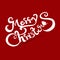 Mery Christmas text on red background