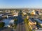 Mesa city center aerial view, Arizona, USA