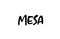 Mesa city handwritten typography word text hand lettering. Modern calligraphy text. Black color