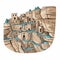 Mesa Verde. Mesa Verde hand-drawn comic illustration. Vector doodle style cartoon illustration