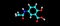 Mesalazine molecular structure isolated on black