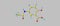 Mesalazine molecular structure isolated on grey