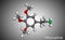 Mescaline molecule. It is hallucinogenic, psychedelic,  phenethylamine alkaloid Molecular model