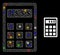 Mesh Dollar Calculator Constellation Icon with Colorful Flash Nodes