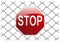 Mesh fence stop