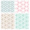 Mesh geometric seamless pattern in modern korean style