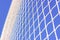 Mesh soccer outdoors. close-up. macro. football goal against the sky.