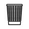 mesh wastebasket trash line icon vector illustration