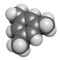 Mesitylene aromatic hydrocarbon molecule. Important solvent in chemical industry and volatile organic compound VOC pollutant in.