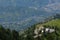 Mesmerising aerial shot of mountain landscapes with unique nature, roads, cities and villages