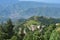 Mesmerising aerial shot of mountain landscapes with unique nature, roads, cities and villages