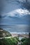 Mesmerising shot of the seascape from the coast under the cloudy sky