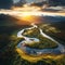 Mesmerizing aerial view of vast landscapes with graceful drones