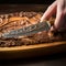 Mesmerizing carving knife in action