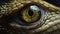 Mesmerizing closeup of iguana eye