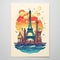 Mesmerizing Displate with Assortment of Hourglasses featuring Famous World Landmarks