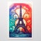 Mesmerizing Displate with Assortment of Hourglasses featuring Famous World Landmarks