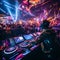 Mesmerizing DJ Setup on a Vibrant Dancefloor