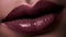 Mesmerizing enigmatic lips in a misty shade of mauve created with Generative AI