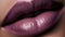 Mesmerizing enigmatic lips in a misty shade of mauve created with Generative AI