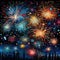 Mesmerizing Fireworks Lighting Up the Night Sky