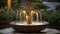 Mesmerizing Fountain Display: A captivating fountain with cascading water and intricate details