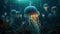 Mesmerizing Glowing Jellyfish in Ultra HD Underwater Scene