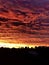 Mesmerizing gorgeous great view on  early morning  fiery sunrise in Toronto city, Ontario, Canada