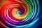 Mesmerizing Hypnotic multicolored spiral. Generate Ai
