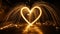 Mesmerizing Light Painting the Magic of a Heart in the Dark