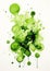 Mesmerizing Mossy Bubbles: A Vibrant Abstract of Unstirred Paint