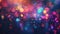 Mesmerizing multicolor bokeh with a cascade of raining light and blurry lights. Ai Generated