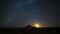 Mesmerizing night landscape of the Pan de Azucar national park under the cloudy sky in Chile