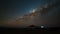 Mesmerizing night landscape of the Pan de Azucar national park under the cloudy sky in Chile