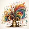 Mesmerizing Phonograph Symphony in Whimsical Art Style