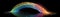 Mesmerizing Rainbow With A Subtle Glow Casting An Enchanting Aura Black Backdrop. Generative AI