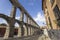 Mesmerizing scene of an Aqueduct of Segovia located in Spain