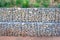 Mesmerizing scenery of stone wall made with gabions