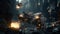 A mesmerizing shot of an asteroid mining operation in space, with robotic mining vehicles extracting valuable resources from a