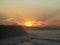 Mesmerizing shot of a beautiful sunset on the coast of Zumaia, Spain