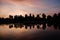 Mesmerizing shot of a sunset at Angkor Wat, Siem Reap, Cambodia