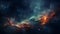 A mesmerizing space-themed background with swirling galaxies and stars