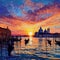 Mesmerizing sunset view of Venice's iconic landmarks