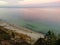 Mesmerizing view of Baltic sea coastline from Orlowo Cliff in Gdynia, Poland