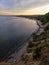 Mesmerizing view of Baltic sea coastline with Orlowo Cliff in Gdynia, Poland